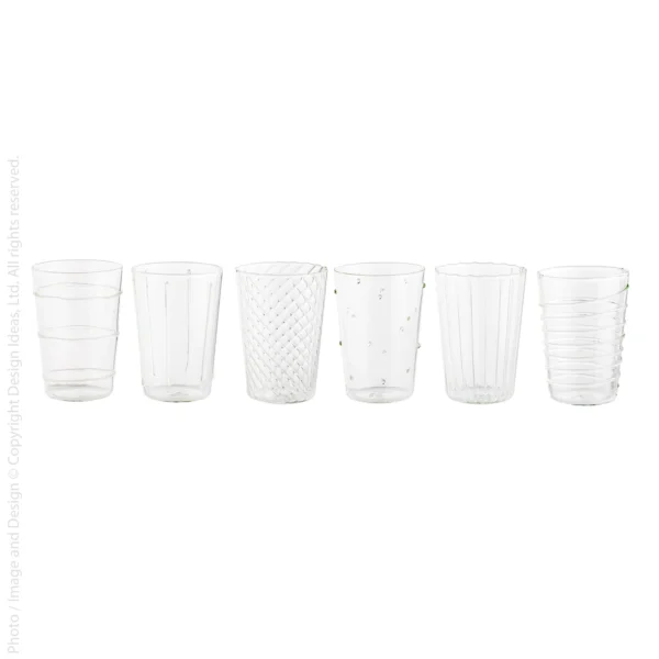 Handmade drinkware. Drinking glasses. Clear glasses. Set of glasses. Juice glasses. Crystal.